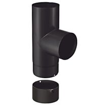 T90°+ Tampon émail 0,7mm noir mat Ø125mm - JONCOUX
