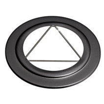 Rosace émail noir Ø80mm - JONCOUX