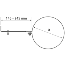 Collier suspension émail 0,7mm noir Ø80mm - JONCOUX