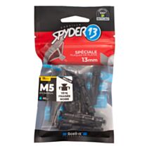 12 chevilles corps creux acier zingué - M5x50mm + vis tête fraisée noires