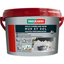 Colle carrelage en pâte Mur et Sol Hautes Perfomances 5kg Blanc - PAREXLANKO