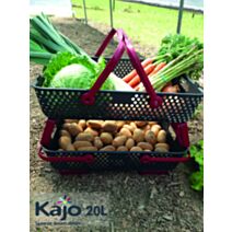 Panier Kajo 20L Gris / Cerise - POUSS VERT