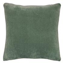 Coussin en flanelle uni 38x38cm vert céladon - ATMOSPHERA, CRÉATEUR D'INTÉRIEUR