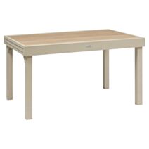 Table extensible 10 places Piazza verre imprimé argile - HESPERIDE