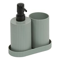 Set accessoires à poser 3 pièces PP vert - 5FIVE