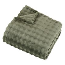 Plaid Zephy kaki 125x150cm - ATMOSPHERA