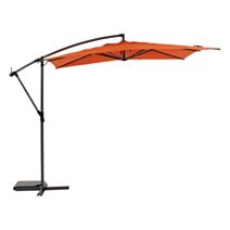 Parasol décentré Manoa 2,5x2,5m ambre - HESPERIDE