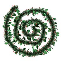 Guirlande de Noël Houx brillant vert/rouge 2,7m- ATMOSPHERA