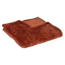 Plaid Flanel terracotta 130x180cm - ATMOSPHERA