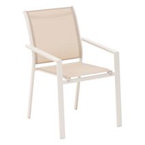 Fauteuil Essentia aluminium polyester beige - HESPERIDE