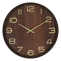 Horloge bois ivana Ø38cm marron - ATMOSPHERA
