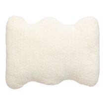 Coussin fourrure Wavy Bliss 35x48cm blanc - ATMOSPHERA
