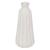Vase Fernan céramique strié H30cm blanc - ATMOSPHERA, CRÉATEUR D'INTÉRIEUR