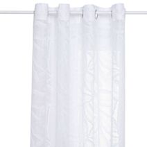 Voilage Lazi feuille 140x240 blanc - ATMOSPHERA
