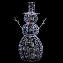 Bonhomme de Neige Extérieur 3D Blanc Froid 200 LED 120cm