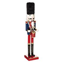 Décoration de Noël Casse-noisette bleu/rouge H60cm - ATMOSPHERA