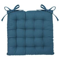 Galette chaise 38x38cm bleu canard - ATMOSPHERA