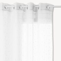 Voilage Anissa 140x240cm blanc - ATMOSPHERA