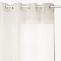 Voilage Moly effet lin 135x240cm beige - ATMOSPHERA
