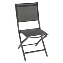 Chaise Essentia pliante aluminium gris anthracite/graphite - HESPERIDE