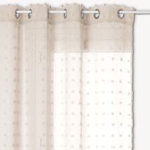 Voilage Lily effet lin 140x240 blanc - ATMOSPHERA