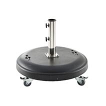 Pied de parasol grès 50kg noir avec roues - HESPERIDE