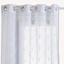 Voilage brodé Mia 140x240 blanc - ATMOSPHERA