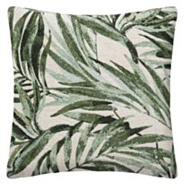 Housse coussin Jacquart tropical 40x40cm - ATMOSPHERA