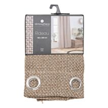 Rideau maille Wild lin 140x260 naturel - ATMOSPHERA