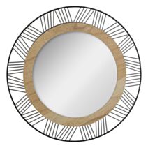 Miroir Rond Joe Noir Met/Mdf ⌀45cm