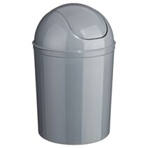 Poubelle salle de bain 7L gris - 5 FIVE