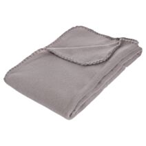 Plaid polaire 125x150cm gris - ATMOSPHERA, CRÉATEUR D'INTÉRIEUR
