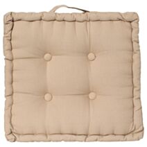 Coussin sol Lin 40x40x8cm beige - ATMOSPHERA
