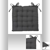 Galette chaise 38x38cm gris foncé - ATMOSPHERA