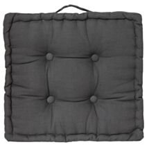 Coussin sol coton 40x40x8cm gris foncé - ATMOSPHERA