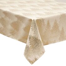 Décoration de Noël Nappe Sapin Gran beige 140x240 - FEERIC