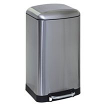 Poubelle de cuisine Ariane Argent Acier 30L