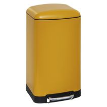 Poubelle de cuisine Ariane Jaune métal/polypropylène 30L       
