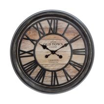 Pendule murale rétro et industrielle ∅50cm