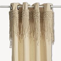 Rideau Ritual macramé 140x260cm blanc - ATMOSPHERA