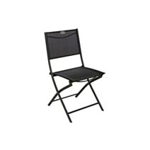 Chaise pliante Modula acier traité epoxy anthracite graphite - HESPERIDE