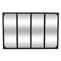 Miroir Rectangle Lola Noir métal 116x76cm