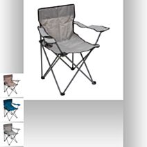 Chaise de camping Clivia acier et polyester assorti - NEKA