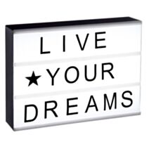 Boîte à message lumineuse Cinéma 30 cm noir - ATMOSPHERA