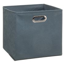 Boîte de rangement 31 x 31 cm bleu orage