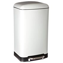 Poubelle de cuisine Ariane Blanc Inox/polypropylène 30L