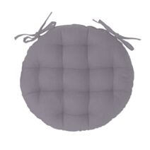 Galette chaise ronde Ø38cm gris - ATMOSPHERA