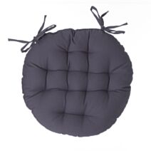 Galette chaise ronde Ø38cm gris foncé - ATMOSPHERA