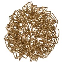 Boule de Noël torsadée pailletée or métal Ø10cm