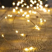 Guirlande intérieure 20 m.led pil.blanc chaud